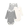 Petit Bateau Unisex Baby Striped Bodysuit with Long Sleeves (Pack