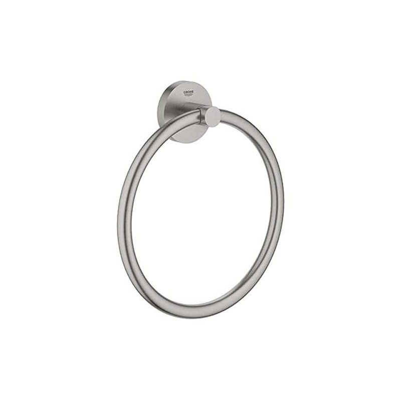 GROHE 40365DC1 Essentials Towel Ring, Super Steel