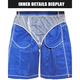 TACVASEN Men's Quick Dry Swim Shorts with Pockets - Summer Beach & Surf Shorts in Orange
