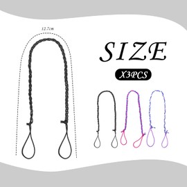 Pack of 3 Hair Bobbles, Hand Woven Hair Ties, Women's Hair Ties, Swimming and Diving Hair Bobbles, Elastic Hair Bobbles