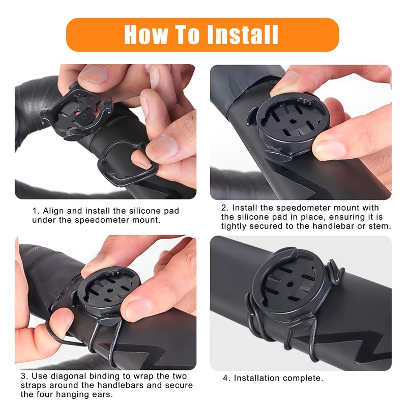 Quarter-turn Bike Mount Compatible with GPS Computers –Secure Handlebar Stem