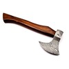 Skokie Knives Custom Damascus Steel Axes Hatchet Head Rose Wood
