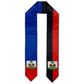 Limited Edition Haiti Haitian Unity Mixed Flag Stoles/Sash/Scarf