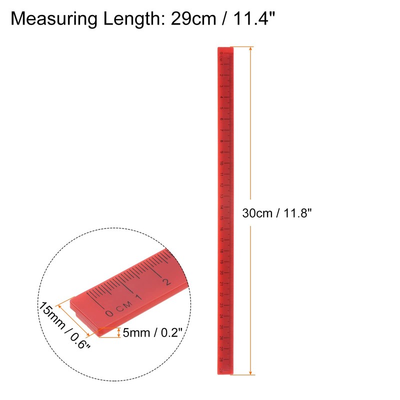 sourcing map Whiteboard Magnetic Ruler Metric Board Straight Rulers Office