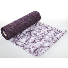 Sizoweb® Non-Woven Original Table Runner Plum Purple Aubergine for Weddings, Christmas and Special Occasions 25 m x 30 cm