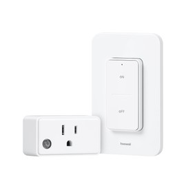 TREEWELL Remote Control Outlet Wireless Wall Switch, 200ft RF Range Wireless Remote Light Switch, No Wiring, 15A/1875W Electrical Remote Outlet for Indoor Lamps and Household Appliances, ETL Listed