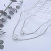 Cybche Boho Geschichtet Kristall Kugel Anhänger Halskette Silber Geschichtet Kette
