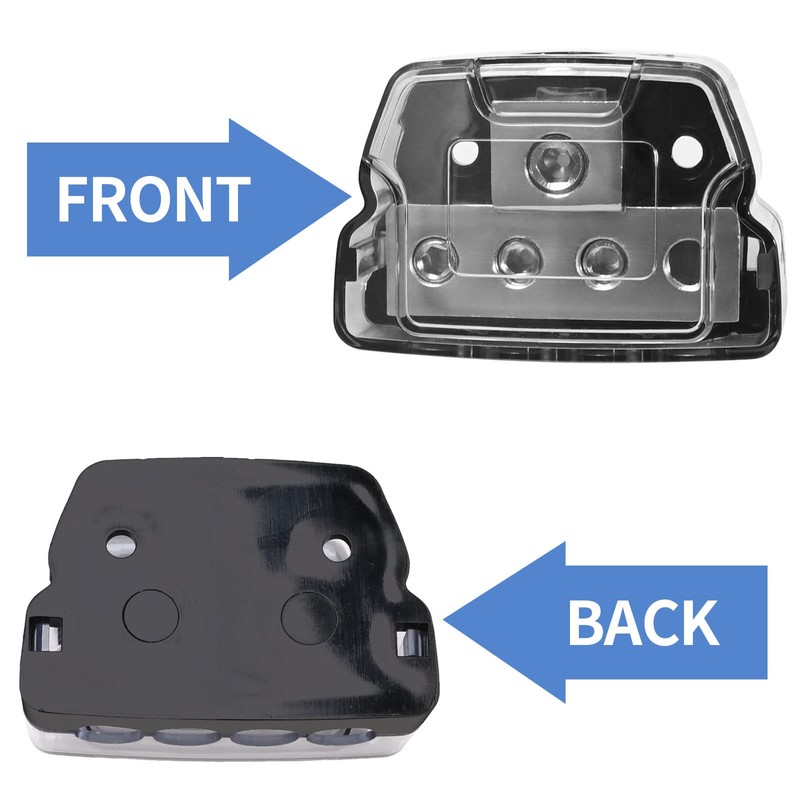 MDEOOSKY 2Pcs 4 Way Power Distribution Block Car Audio Splitter