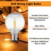 abulber G40 LED Outdoor String Light Bulbs, Shatterproof Waterproof, E12