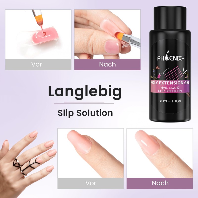 Phoenixy Poly Nail Gel Set 6 Colours Nail Extension Gel