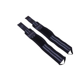 Gunsmith Fitness Power Wrist Wraps 1 Pair Heavy Duty Black Wrist Supports for Gym Weightlifting, Powerlifting, Bench Press, Bodybuilding, Crossfit Training for Men & Women(Black/Grey, 30cm/12)
