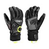 LEKI Griffin Tune 3D Boa Gloves, Black-Graphite-Ice Lemon, EU 9