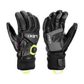 LEKI Griffin Tune 3D Boa Gloves, Black-Graphite-Ice Lemon, EU 9