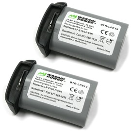 Wasabi Power Battery (2-Pack) for Canon LP-E19 and Canon EOS R3, EOS-1D Mark III, EOS-1D Mark IV, EOS-1Ds Mark III, EOS-1D X, EOS-1D X Mark II, EOS-1D X Mark III