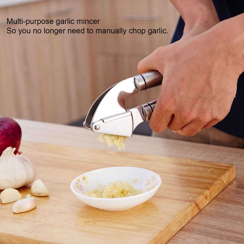 Manual Garlic Press Mincer 304 Stainless Steel Garlic Chopper Squeezer
