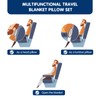 Travel Blanket and Pillow Set, 2-in-1 Blanket with Soft Pillowcase,