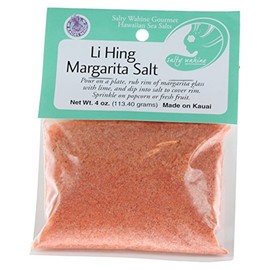 Salty Wahine Gourmet Hawaiian Sea Salts, Li Hing Margarita Salt, 4 Oz Packet