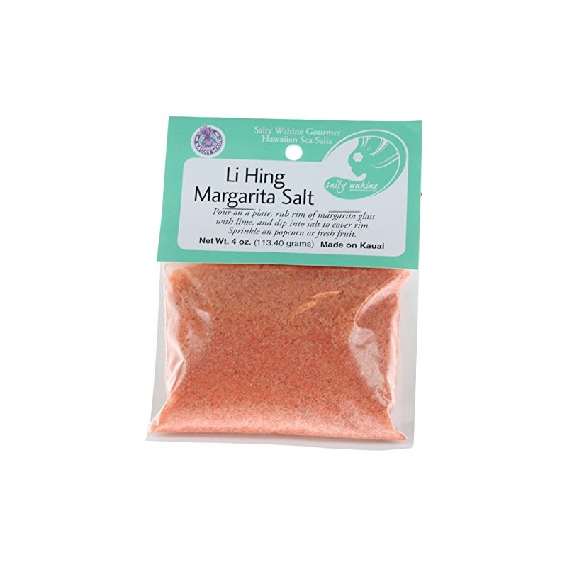 Salty Wahine Gourmet Hawaiian Sea Salts, Li Hing Margarita Salt,