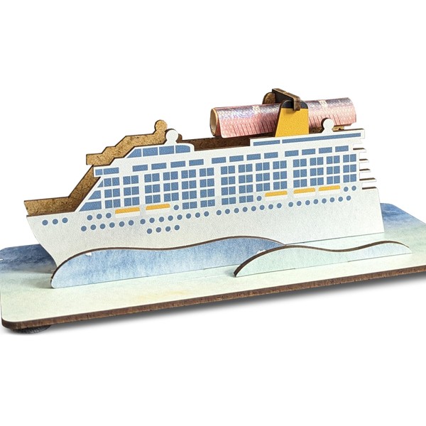 Gutscheinkarte Für Eine Kreuzfahrt - 3D-Holzkarte | Geldgeschenke, Schiffsreise Oder