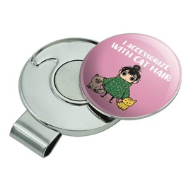 GRAPHICS & MORE I Accessorize with Cat Hair Fur Golf Hat Clip with Magnetic Ball Marker