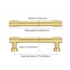 Amerdeco 10 Pack Matte Gold Cabinet Pulls 96mm(3.75Inch) Hole Center