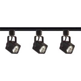 Ciata Square Track Lighting MR16 Bulb, GU10 Base 50 Watts (Black Finish, 3 Light)