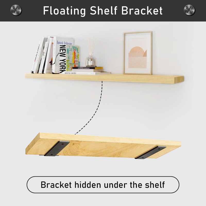 MLOQI 2 Pack Scaffold Board Shelf Brackets Heavy Duty, Floating