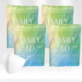 Clea [50매+50매] CLA 클라 라이트 KF94 데일리 새부리형 마스크 대형 화이트 [50 pieces + 50 pieces] CLA Clara Light KF94 Daily Folded Mask Large White