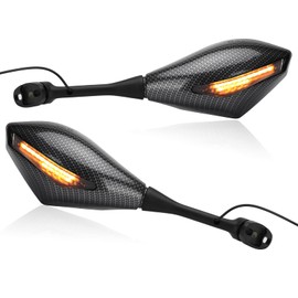 LKV Motorcycle Mirrors with Turn Signal LED Adjustment Replacement for Honda CBR250R CBR300R CBR500R CBR600RR CBR600F CBR600F4 CBR600F4i CBR1000RR