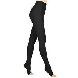 Evolyline Medical Compression Tights for Women & Men 15-20mmHg, Open Toe Compression Pantyhose Opaque Graduated Support Tights Compression Stockings for Varicose Veins Edema Flight Nursing