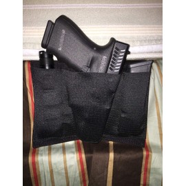 Bedside Holster, Bed Gun Holster for Mattress Car Desk Home Office,Fits for Glock 17 22 S&W Etc Different Handgun Holster Ambidextrous
