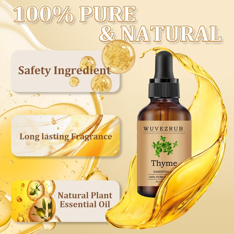 Wuvezrub Thyme Essential Oil 60ML - 100% Pure and Natural