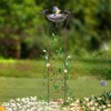 SUNNYPARK Antique Garden Iron Trellis with Decorative Hummingbirds Detachable Bird