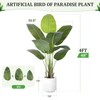 Artificial Bird of Paradise Plant 4Ft Tall Fake Tropical Palm
