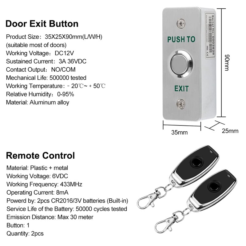 QTTYELOK WiFi Tuya Door Access Control Kit Home Security System