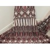 wowfabric4less123 BURGUNDY Sequins On GOLD 4way stretch Mesh fabric 50”