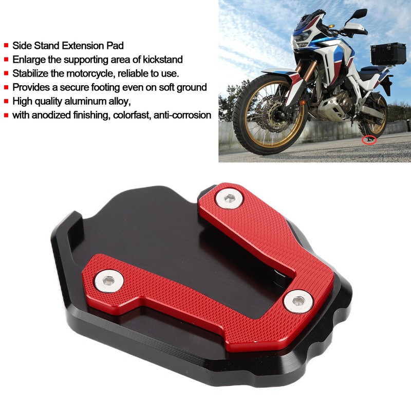 Motorcycle Kickstand Extension Stand Support Plate Aluminium Alloy Replacement for