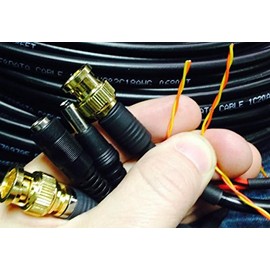 150' Black PTZ Cable Compression BNC Video RG59-RS485-POWER PTZ Data Siamese HD-SDI PAN TILT Zoom 18/2