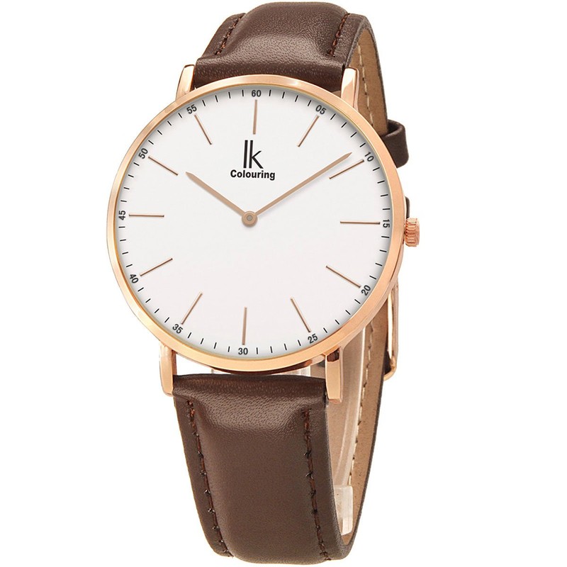 Alienwork IK Men's / Women's Ultra Flat Slim Watch with
