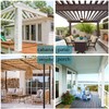 BONZER Wide Waterproof Outdoor Curtains for Patio Heavy Privacy Sunlight