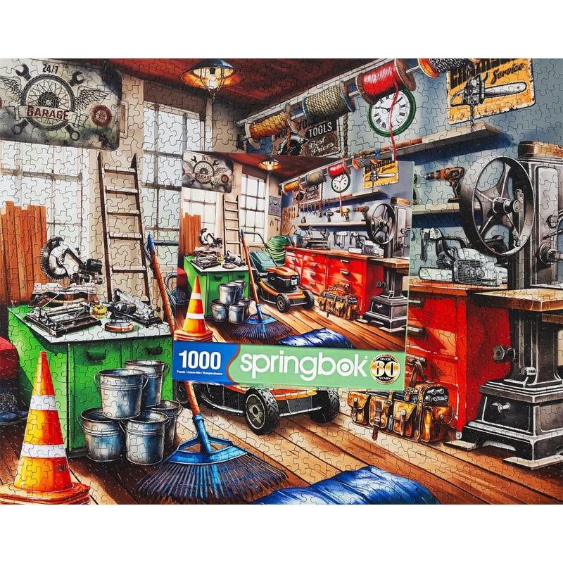 Springbok Tool Man's Garage 1000 Piece Puzzle for Adults -