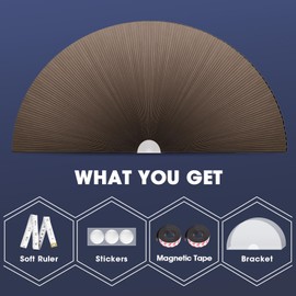 Half Circle Window Shade,Arch Window Curtain Blackout for Indoor Windows,Half Moon Window Shade No Drill Cellular Shades for Windows Thermal Insulated UV Protection Radius 36" (Coffee)