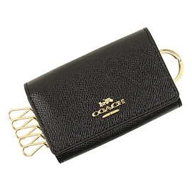 Coach Key Case, 5 Row Outlet, Black