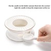Nagpew Ceramic Teapot Warmer, Gold Rim Teapot Heater with Candle