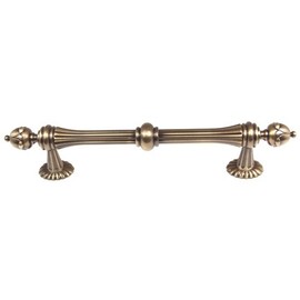 Ornate Pull Finish: Unlacquered Brass, Size: 6"