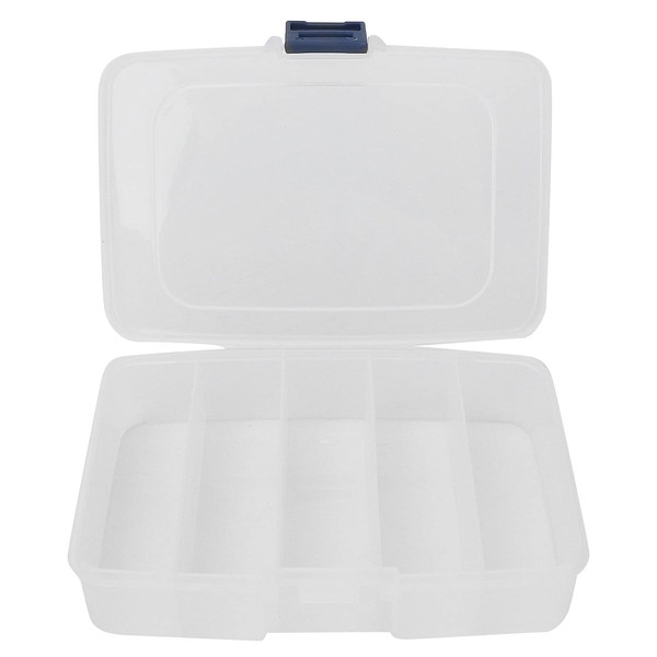 Plastic Boxes Grids, 5 Grid Organizer Box Clear Visible Organizer
