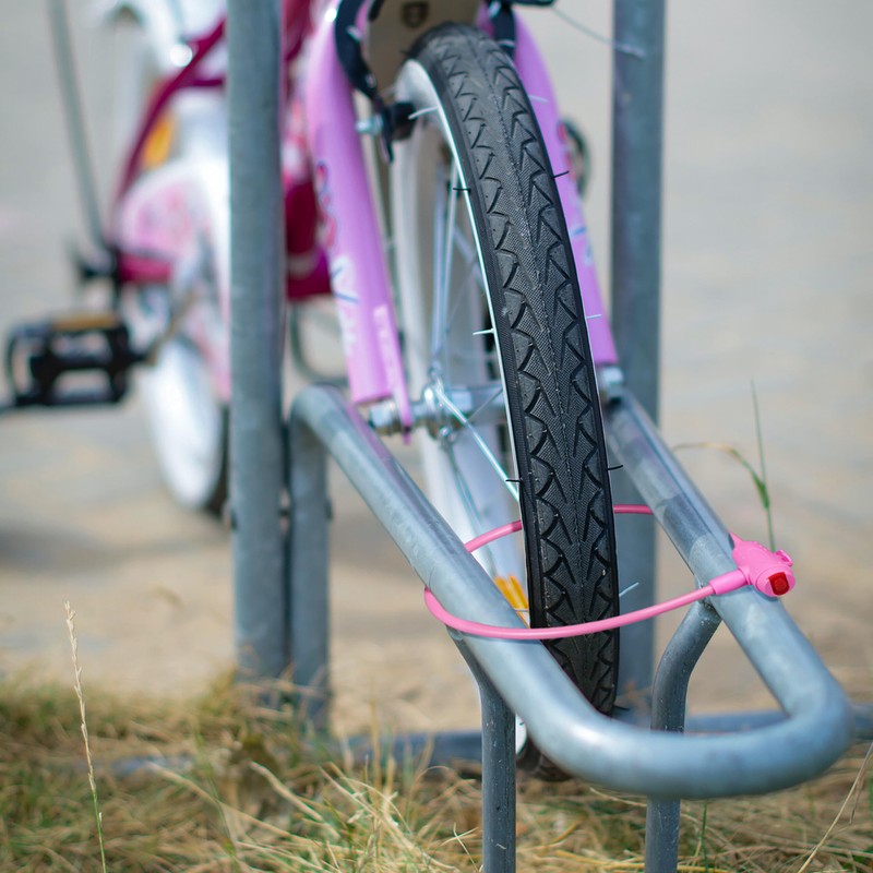 Relaxdays Children's Bicycle Lock, 2 Keys, 70 cm Long, Children's