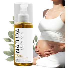 Natura Skin Oil 150ml. Aceite Corporal, Disminuye Estrías y Cicatrices, Ideal para Uso durante el Embarazo, Hidrata Profundamente la Piel Seca, No es Grasoso, Con Aceites de Rosa Mosqueta, Aguacate, Almendra, Semilla, Vitamina A, Vitamina E. Skin Care Rea