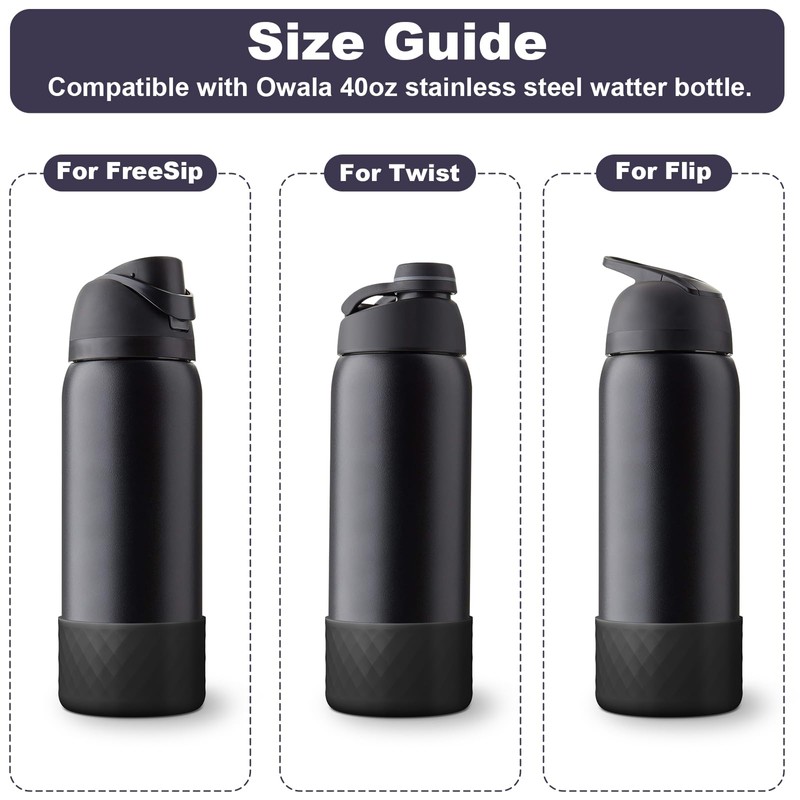 YOUCOX Silicone Boot for Owala Water Bottle 40 oz, Anti-Slip