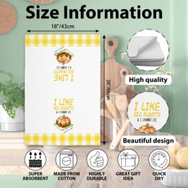 RPLCSPC Funny Kitchen Towels and Dishcloths Set, Absorbent Quick Dry Cloth Dish Tea Towels, Cheese Themed Kitchen Decorations, New Home Idea Gifts for Family Friends-B05